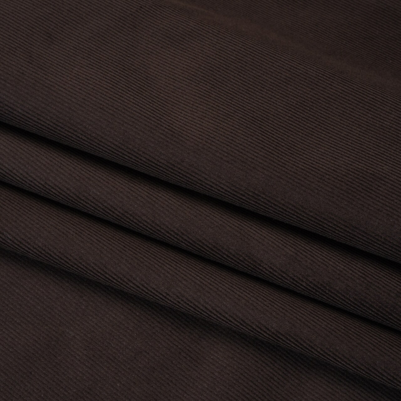 1 Yard Coolmax Poly Cotton Corduroy, Brown Torte Moisture Wicking – Deadstock 58’’ Width